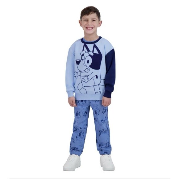 NWT Character Kids 3 Piece Bluey Denim set Size 6 Disney Sweatshirt Jeans - Picture 2 of 5